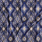 Navy Blue Ikat Printed Fabric Online India